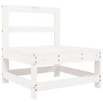vidaXL Salon de jardin 6 Pièces blanc bois de pin massif