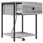 vidaXL Cabinet de chevet avec tiroir 2 Pièces Sonoma gris 42 x 41 x 56 cm