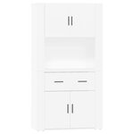 vidaXL Buffet haut Blanc Bois d'ingénierie