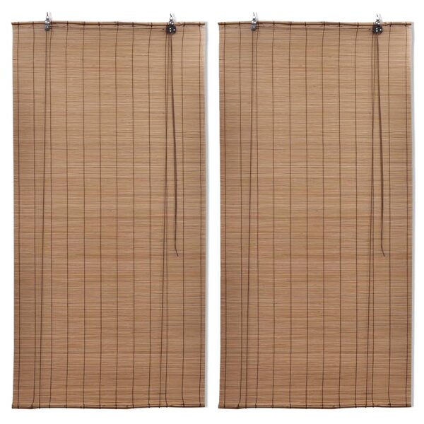 vidaXL Stores roulants en bambou 2 Pièces 80x160 cm Marron