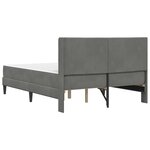 vidaXL Cadre de lit avec matelas Gris foncé 120 x 200 cm Velours