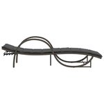 vidaXL Chaises longues lot de 2 avec table gris résine tressée