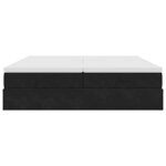 VidaXL Cadre de lit ottoman avec matelas noir 200x200cm velours