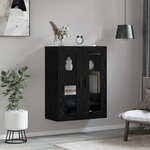 vidaXL Meuble mural Chêne noir 69 5 x 34 x 90 cm Bois d'ingénierie
