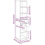 vidaXL Haut Armoire avec tiroir Chêne artisanal 40 x 42 5 x 185 cm