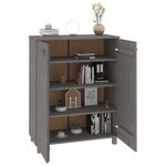vidaXL Armoire à chaussures HAMAR Gris clair 85x40x108 cm Pin massif