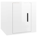 vidaXL Meubles TV muraux 2 Pièces Blanc brillant 40x34 5x40 cm