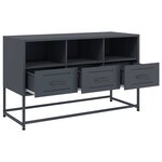 vidaXL Meuble TV anthracite 100 5x39x60 5 cm acier