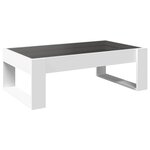 vidaXL Table basse avec LED infini blanc 90x53x30 cm