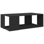 vidaXL Table basse noir 89 5x48x30 cm bois d'ingénierie
