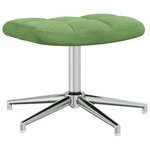 vidaXL Chaise de relaxation avec tabouret Vert clair Velours