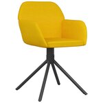 vidaXL Chaises pivotantes à manger lot de 2 Jaune Velours