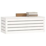 vidaXL Boîte de rangement Blanc 89x36 5x33 cm Bois massif de pin