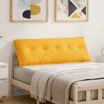 vidaXL Coussin de Dos Jaune clair 140 x 50 cm Tissu en velours côtelé