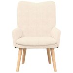 vidaXL fauteuil Crème 63 x 67 x 94 cm tissu