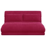 vidaXL Fauteuil de sol ajustable Bordeaux Velours