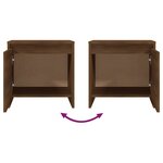 Vidaxl table de chevet chêne marron 45x34x44 5 cm aggloméré