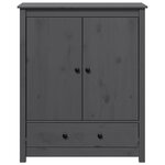 vidaXL Buffet Gris 83x41 5x100 cm Bois massif de pin