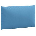 vidaXL Coussins de palette lot de 3 bleu mélangé tissu