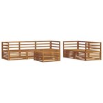 vidaXL Ensemble de canapés d'extérieur 6 Pièces Naturel