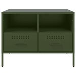 vidaXL Meubles TV 2 Pièces vert olive 68x39x50 5 cm acier