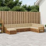 vidaXL Ensemble de canapés d'extérieur 8 Pièces Naturel et Beige