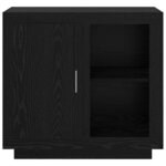 vidaXL Buffet Chêne noir 80 x 40 x 75 cm Bois d'ingénierie