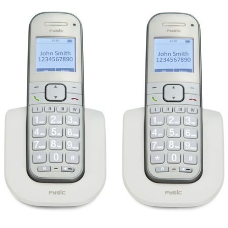 Fysic téléphone dect fx-9000 duo double blanc