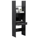 vidaXL Bibliothèque Gris 60x35x180 cm Bois d’ingénierie