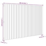 vidaXL Tête de lit murale Noir 166x3x110 cm Bois massif de pin