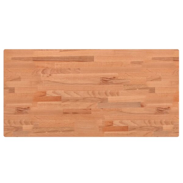 vidaXL Dessus de table 80x40x1 5 cm rectangulaire bois massif de hêtre