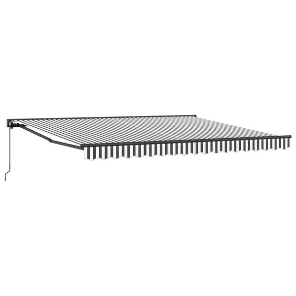 vidaXL Auvent Rétractable Anthracite et blanc 400x300 cm tissu