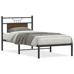 vidaXL Cadre de lit sans matelas chêne marron 90x200cm bois ingénierie