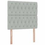 vidaXL Lit avec rangement et matelas Gris clair 90 x 190 cm Velours