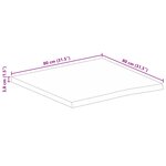 vidaXL Dessus de table à bord vivant 80x80x3 8 cm bois massif manguier