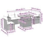 vidaXL Salon de jardin 7 Pièces avec coussins noir résine tressée