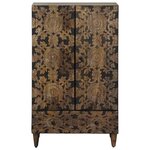 vidaXL Buffet Haut Marron 60 x 33 5 x 100 cm Bois de mangue massif