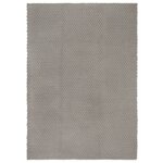 vidaXL Tapis rectangulaire Gris 120x180 cm Coton