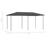 vidaXL Belvédère 3x6x2 6 m Anthracite 160 g/m²