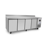 Table réfrigérée négative profondeur 600 - 4 portes avec dosseret - atosa - r290 - acier inoxydable44802230pleine x600x940mm