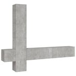vidaXL Ensemble de meubles TV 5 Pièces Gris béton Bois d'ingénierie