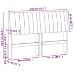 vidaXL Tête de lit capitonnée Gris foncé 135 cm Pin massif