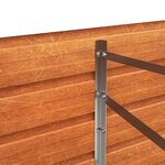 vidaXL Lit surélevé de jardin rouillé 480x80x45 cm acier corten