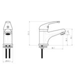SCHÜTTE Mitigeur de lavabo ATHOS chrome
