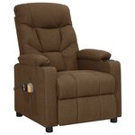 vidaXL Fauteuil électrique de massage Marron Tissu