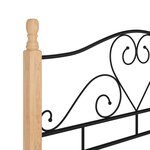 vidaXL Cadre de lit sans matelas noir métal 120x200 cm