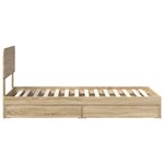 vidaXL Lit de Rangement Chêne Sonoma 75 x 190 cm Bois d'ingénierie