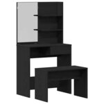 vidaXL Ensemble de Coiffeuse avec tiroir Chêne noir 74.5 x 40 x 141 cm
