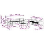 vidaXL Ensemble de canapés d'extérieur 9 Pièces Naturel