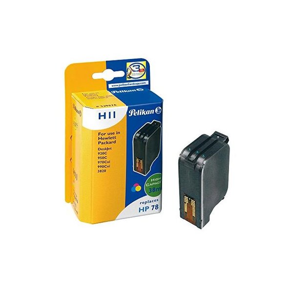 Cartouche jet d'encre h11 compatible avec oem c6578a 78a couleur pelikan